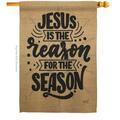 Patio Trasero 28 x 40 in. Jesus the Reason House Flag with Winter Nativity Double-Sided Vertical Flags  Banner PA3888883